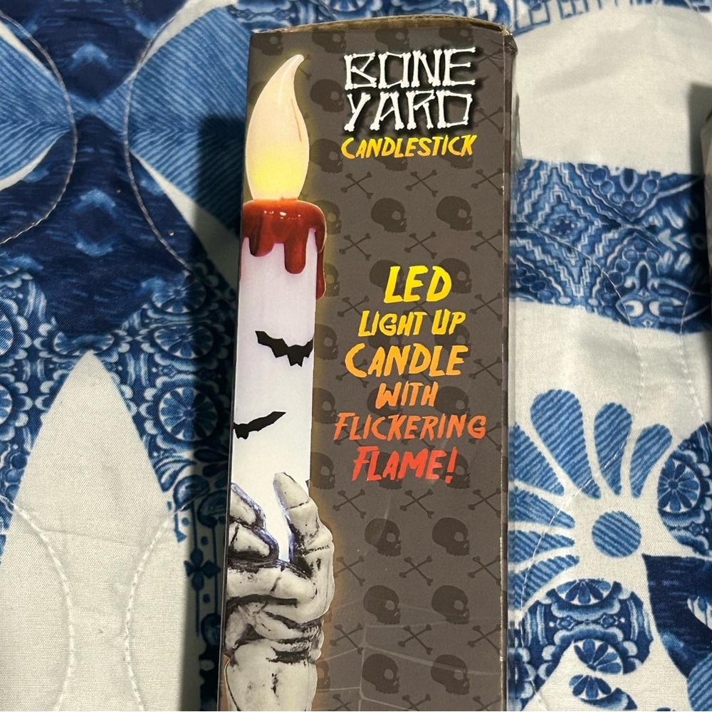 BONEYARD CANDLESTICK - 8" (LED) - Picture 3 of 3